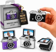 2026 m. naujos kartos „Mini Flip“ retro fotoaparatas su „selfie“ funkcija – „selfie“ kamera, retro kamera LK027