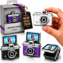 2026 m. naujos kartos „Mini Flip“ retro fotoaparatas su „selfie“ funkcija – „selfie“ kamera, retro kamera, „nano“ kamera, raktų pakabukas LK027 (baltas)