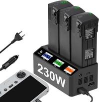 230 W LCD akumuliatoriaus įkroviklis, skirtas „DJI Mavic 3 Pro Classic Enterprise“