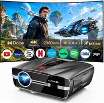 2300 ANSI dienos šviesos projektorius, 4K Ultra HD, HDR10, dienos šviesos „Smart“ projektorius su TOF automatiniu fokusavimu, HDMI eARC/CEC, 38 W DB garso sistema, „Wi-Fi 6“, „Bluetooth 5.4“, WLAN projektorius, skirtas namų kinui, žaidimams, montavimui pr