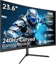24 colių lenktas žaidimų monitorius, FHD 240 Hz, 1500R VA lenktas ekranas, 3000:1 kontrastas, "FreeSync", mažai mėlynos šviesos, nuolatinės srovės apšvietimas, VESA 100 x 100, 1080p kompiuterio monitorius