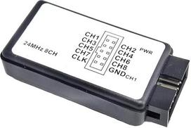 24 MHz 8 kanalų USB loginis analizatorius, skirtas ARM ir FPGA derinimui – mikrokontrolerių testavimo įrenginys su apsauga nuo viršįtampio, 63 mm
