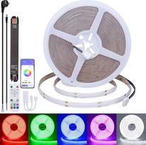 24 V RGBW COB LED juosta, šaltai balta, 6000 K, 10 m, 7840 LED, CRI 90+, komplektas