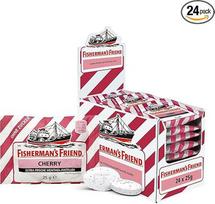 24 x "Fisherman's Friend Cherry Menthol" pastilės su saldikliais 25g