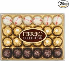 24 „Ferrero Rocher Collection“ šokoladiniai triufeliai – „Raffaello“, „RondNoir“, „Rocher“. 269 g malonumo