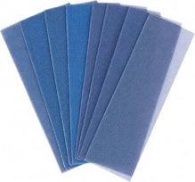 25 vnt. 240 grūdėtumo, keraminės tinklinės šlifavimo juostelės, 70 x 198 mm, keraminis šlifavimo popierius su „Velcro“ užsegimu