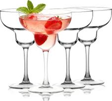 25 vnt. skaidrių plastikinių margaritos kokteilių taurių – puikiai tinka vakarėliams, martini ir kokteiliams