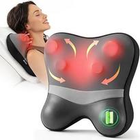 2500 mAh belaidis kaklo masažuoklis su šildymo funkcija, „CooCoCo“ 3D „Shiatsu“ masažinė pagalvėlė ir nugaros masažuoklis, skirtas naudoti biure, namuose ir kelionėse, 3 režimai, 2 šildymo lygiai, automatinis išsijungimas, dovana vyrams