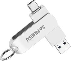 256GB USB atmintinė 3.2 Gen 2 išorinis SSD su USB-C ir USB-A jungtimis, 400MB/s skaitymo greitis, greitaeigė dviguba USB atmintinė, skirta mobiliesiems telefonams, „Android“/„iPhone 15“, „MacBook“, planšetiniams kompiuteriams ir nešiojamiesiems kompiute