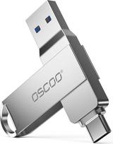 256GB dvigubas USB atmintukas, USB 3.1 Gen 1 USB-C ir USB-A atmintukas
