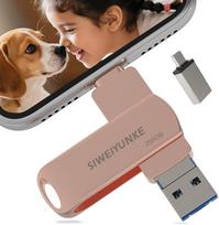 256GB USB atmintukas telefonui, „4-in-1“ atmintukas, „Photo Stick 3.0“, išorinė atminties laikmena nuotraukoms ir vaizdo įrašams, greitas duomenų perdavimas, USB atmintukas, skirtas mobiliesiems telefonams / „iOS“ / „Android“ / planšetėms / nešiojamiesie