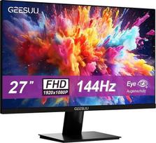 27 colių monitorius, 144 Hz, 1080p kompiuterinių žaidimų monitorius su VA technologija, 99 % sRGB, VESA 75 x 75 mm, akių apsaugos ekranas su HDMI 2.0 ir DP 1.4