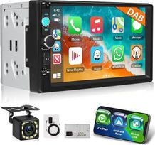2Din Carplay Autoradio Con DAB, Motorsi 7" IPS jutiklinis ekranas Kabelloses Android Auto Car Stereo MP5 Player Con Bluetooth 5.2, MirrorLink, FM, USB, EQ, SWC, Kalender, Laden, Fernbedienung+Rückfahrkamera