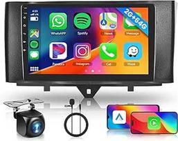 2G + 64G "Android" automobilinis radijas "Mercedes Benz Smart Fortwo W451 2011-2015" su belaidžiu "Carplay" "Android" automobiliu, Hodozzy 9 colių jutiklinis ekranas su navigacija DSP/EQ "Bluetooth WiFi" FM/RDS radijas, vairas