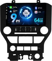 2G + 64G 2 DIN "Android 15" automobilinis radijo imtuvas "Ford Mustang 2015-2021", palaikantis belaidį "Carplay", "Android Car", "WiFi", BT, GPS, AUX, "MirrorLink", "WiFi", RDS, FM, USB 9 colių IPS