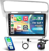 2G 64G VECHTEL 10,1 colio "Bluetooth" automobilinis radijas VW Golf 7 2012-2020 Carplay Android Car, Android 15, EQ, WiFi GPS, Mirror Link, RDS/FM radijas 2 DIN su AHD atbulinės eigos kamera