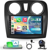 2G 64G VECHTEL 9 colių "Bluetooth" automobilinis radijas "Renault Dacia Logan 2 Sandero B52 2012-2019 Carplay Android Car, Android 15, EQ, WiFi GPS, Mirror Link, RDS/FM radijas 2 DIN su AHD atbulinės eigos kamera