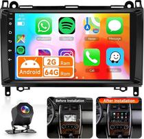 2G 64G VECHTEL 9" Bluetooth-Autoradio für Mercedes Benz B200 2008-2011 B-Klasse W169 W245 Viano Vito W639 Sprinter W906 Carplay Android Auto,EQ,WiFi GPS,RDS/FM Radio 2 Din mit AHD Rückfahrkamera