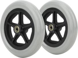 2PCS Max Load 7 Zoll Rollstuhl Walker Ersatzräder Anti-Rutsch-Gummi Einzelrad Lenkrollstuhl Vorderrolle Rollator für Rollstühle Wagen
