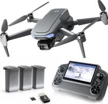 3 ašių stabilizatorius, GPS dronas su 4K kamera, 4,5 colių HD ekrano nuotolinio valdymo pultu, 90 min. skrydžio trukmė (3 baterijos), 3000 m perdavimo nuotolis, automatinis grįžimas, „Follow Me“ funkcija, bešepetėlis variklis, 5G FPV, sulankstomas,