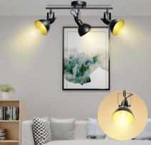 3 lempučių lubų apšvietimas Retro/Vintage E14 lubų prožektorius Juodas pasukamas prožektorius Lubų šviestuvai su 3 4 W LED lemputėmis Šiltai balta 230 V gyvenamasis kambarys Miegamasis
