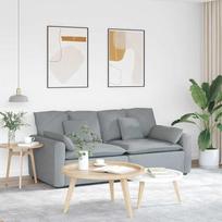 3 vietų sofa su miego funkcija, sofa-lova, sofa-lova, sofa-lova iš audinio, svetainės sofa-lova, poilsio sofa, 3 vietų modulinė sofa, 224 x 105 x 64 cm, šviesiai pilka