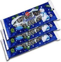 3 vnt. šokoladinių fondanto žiedų, skirtų eglutės papuošimui, pakuotė (3 x 150 g)