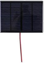 3 W, 12 V nešiojamas saulės kolektorius, 0–125 mA, „pasidaryk pats“ tipo polisilikio saulės epoksidinė ląstelė su kabeliu, saulės energijos įkroviklis lempoms, ventiliatoriams ir siurbliams (3 W, 12 V)