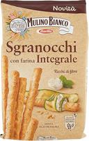3 x Mulino Bianco Grissini Sgranocchi con Farina Integrale Grissini su viso grūdo miltais, puikiai tinka užkandžiams, 200 g