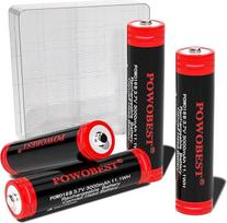 3,7 V 3000 mAh NiMH įkraunama baterija, POWO18B su NiMH baterijos apsaugos dėžute, Nr. 1818-666-888B, puikiai tinka žibintuvėliui, mažam ventiliatoriui, durų skambučiui, patento numeris: 015037694-0002 (4 vnt.)