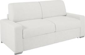 3-vietė miegamoji sofa – miegojimo plotis: 140 cm – čiužinio aukštis: 22 cm – dirbtinė oda – balta – CALITO