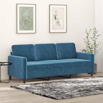 3-vietė sofa Sofa Lounge Sofa Minkšta sofa Relax Sofa Svetainės sofa Svečių sofa Relax Sofa Miegamojo sofa Svečių kambarys 180 cm Velvet Blue