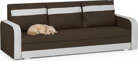 3-vietė sofa su miego funkcija, daiktų laikymo dėže, sofos-lova, „Bonell“ spyruoklių šerdis, CONDI (ruda/balta)