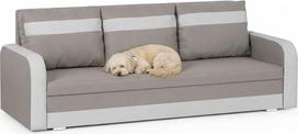 3-vietė sofa su miego funkcija, lovos dėžė, kušetė, sofa lova, "Bonell" spyruoklių šerdis, CONDI (smėlio/baltos spalvos)