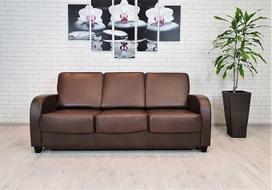 3-vietė tikros odos sofa „LISBONA FS“, plotis 190 cm, odinė sofa, tikros odos sofa, odinė „Granada“, šokolado spalvos