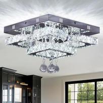 30 cm modernus LED kristalų šviestuvas lubų šviestuvas pakabinamas šviestuvas, tinkamas svetainei miegamajam miegamajam virtuvei prieškambariui prie įėjimo Nerūdijančio plieno rėmas 36 W 230 V (balta šviesa)