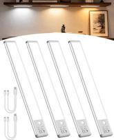 30 cm virtuvės spintelių apšvietimas su LED lemputėmis, 2200 mAh įkraunama baterija, 4 vnt. rinkinys