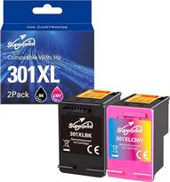 301 XL spausdintuvo kasetės HP 301 301XL spausdintuvo kasetė, skirta HP Envy 4500 5530 DeskJet 1050 1510 2050 2510 2540 3050A 3510 OfficeJet 2620 4630 serijos spausdintuvams (juoda, spalvota)