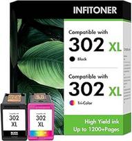 302 302XL XL kasetės, suderinamos su HP 302 spausdintuvo 302XL kasetėmis, skirtomis HP Envy 4525 4520 4510 Deskjet 3630 3639 3636 Officejet 3831 5230 3830 5220 3833 Multipack (juoda, spalvota)