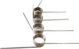 304 nerūdijančio plieno sukimo spyruoklės, 10 vnt., V tipo, vielos skersmuo 0,8 mm, 3/6/9 apvijų, 180/120/90/60 laipsnių, metalinė grįžtamoji spyruoklė (7,2 mm (9 apvijos), 10 mm (10 vnt.), 0,8 mm (60 laipsnių))
