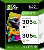 305, 305XL spausdintuvų kasetės, skirtos HP 305 XL, suderinamos su HP Deskjet 2820e; kasetės, skirtos Deskjet 2720e, 2810e, 4220e, 4210e; skirtos Envy 6000, 6020e 6030e, 6032e, 6420e, 6455e, 6020 (juoda, spalvota 2, 4,4