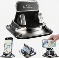 360 laipsnių pasukamas automobilio prietaisų skydelio mobiliojo telefono laikiklis, mobiliojo telefono laikiklis su stipria prisisiurbiančia baze, valdomas viena ranka, lipnus neslystantis automobilio telefono laikiklis, tinkantis daugumai automobilių