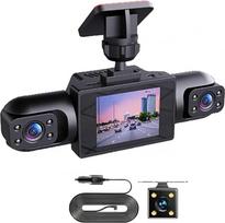 360° pilno vaizdo automobilio prietaisų skydelio kamera, 4K UHD priekinė ir 1080P šoninė galinė kamera, su judesio aptikimo funkcija, palaiko ciklo įrašymą, išmanioji parkavimo stebėjimo kamera, 170 laipsnių plataus kampo prietaisų skydelio kamera (keturi