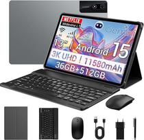 3K 13 colių „Android 15“ planšetinis kompiuteris, 36GB RAM, 512GB ROM (išplečiama iki 2 TB), 4G LTE | 5G, „Wi-Fi“, 2940 x 1840, 11580 mAh, aštuonių branduolių procesorius, 13 MP + 8 MP, planšetinis kompiuteris su klaviatūra, GPS, „Bluetooth“, 4 garsiaka