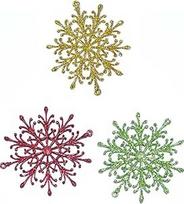 3Pcs Glitter Snaigė shapped Kalėdų eglutės apdaila Xmas Šalis Kabantys ornamentas Dekoras