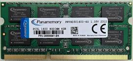 4GB RAM 2Rx8 PC3L-12800S DDR3L 1600 MHz SODIMM 1,35 V CL11 204 kontaktų nešiojamojo kompiuterio atminties modulis