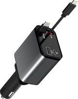 4 in 1 cigarečių žiebtuvėlio USB C 69 W automobilio įkroviklio adapteris, USB C cigarečių žiebtuvėlio adapteris, USB cigarečių žiebtuvėlio adapteris, 12 V USB adapteris automobiliui, automobilio įkroviklis