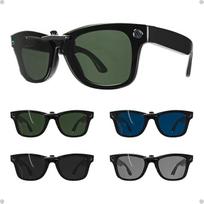 4 pakuotės poliarizuotų akinių nuo saulės priedai "Ray-Ban Meta Smart" akiniams (Wayfarer), apsaugantys nuo UV spindulių, prisegami, tinkami jutikliams, 4 spalvos (L/didelis 53 mm)