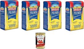 4 pakuotės „Divella“ greitai paruošiamų polentos miltų (500 g) + „Italian Gourmet Polpa“ (400 g) | Kreminė konsistencija per kelias minutes; puikiai tinka kaip šiltas garnyras, bendras grynasis svoris 2 kg + nemokama „Polpa“ (400 g)