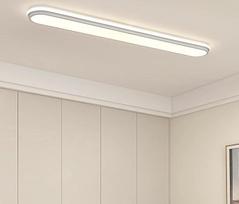 4 pėdų išmanusis LED lubų šviestuvas, reguliuojamas modernus metalinis linijinis LED lubų šviestuvas, įleidžiamos formos apšvietimo šviestuvas su nuotolinio valdymo pulteliu, skirtas virtuvės skalbyklai, garažo drabužinės apšvietimui (5-60) x 2W